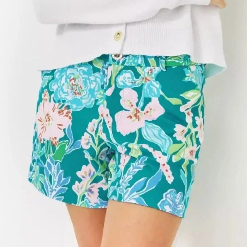 LILLY PULITZER Callahan Mid Rise Stretch Short with Pockets SIZE 4 NWT